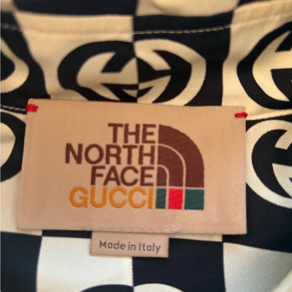 The Gucci North Face collab Black and Cream Patterned Shirt - Picture 2 of 6